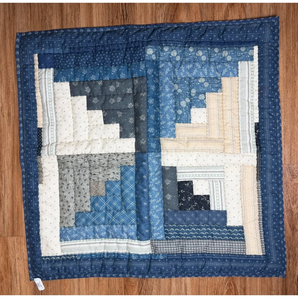 Pottery Barn Grayson Reversible Patchwork Quilted Euro Sham 26x26 Sample